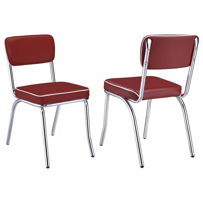 Retro - Open Back Side Chairs (Set of 2) Bedding & Furniture Discounters