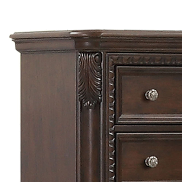 Traditional 5 Drawer Chest - Mahogany