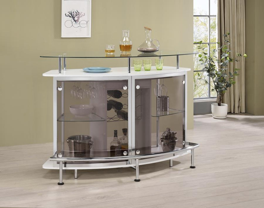 Gideon - Curved Glass Top Home Cabinet