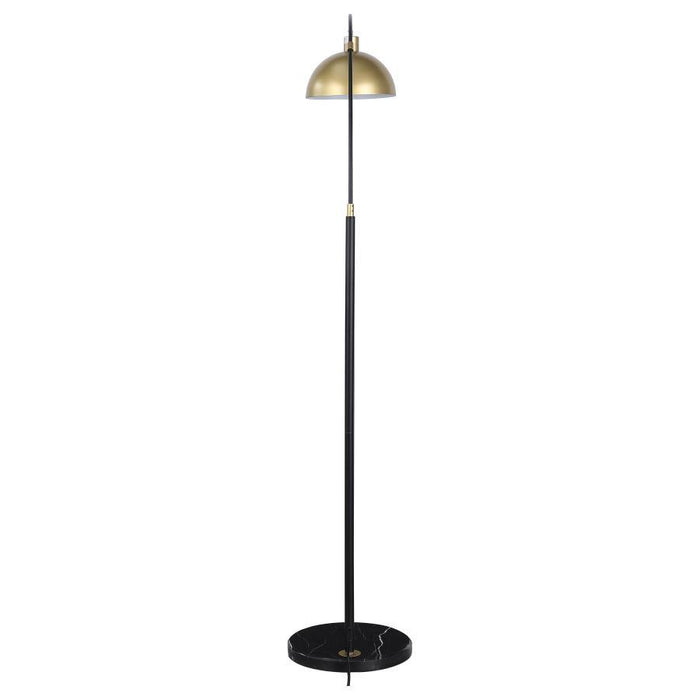 Gloria - Arched Dome Shade Metal Floor Lamp Black - Gold