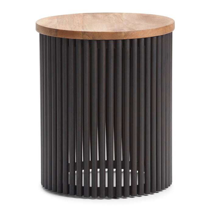 Demy - Metal and Wood Accent Table