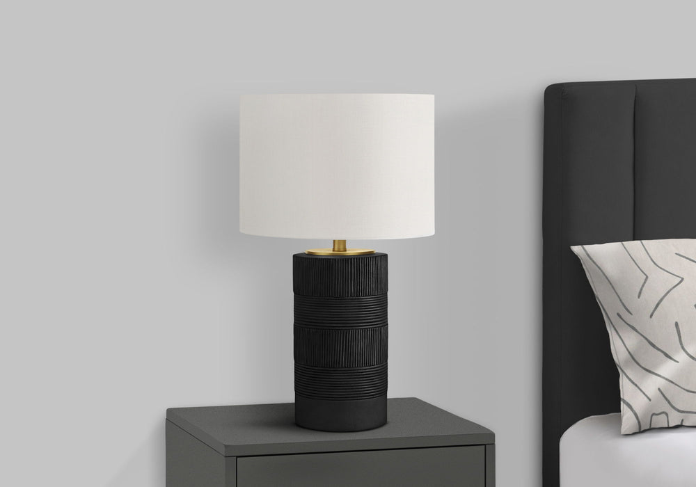 Table Lamp, Lighting, Resin, Contemporary - Black / Cream