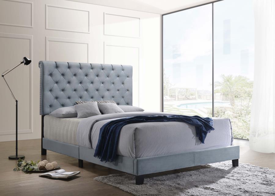 Warner - Upholstered Bed Bedding & Furniture Discounters