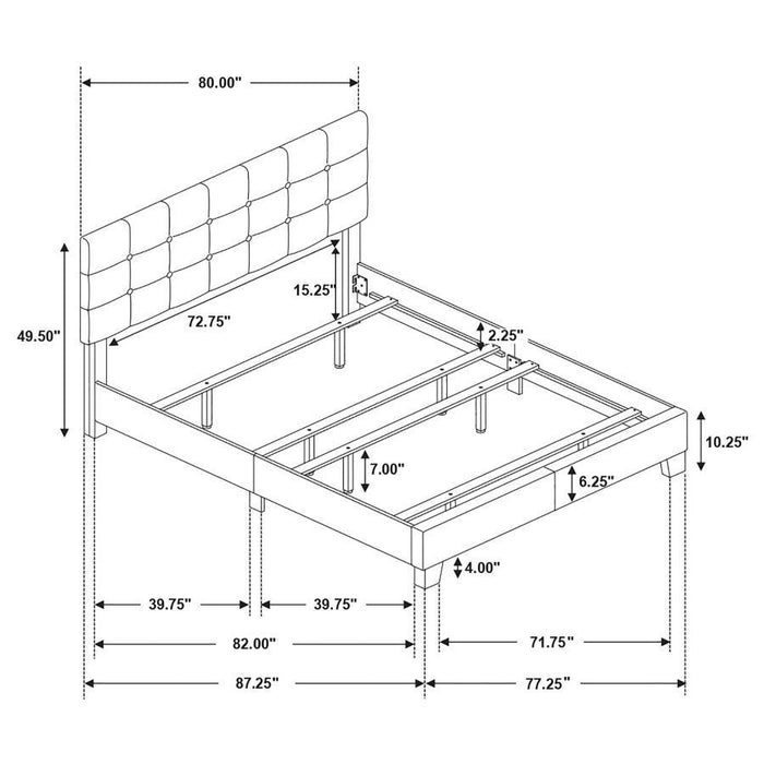 Mapes - Cama estofada em capitonê