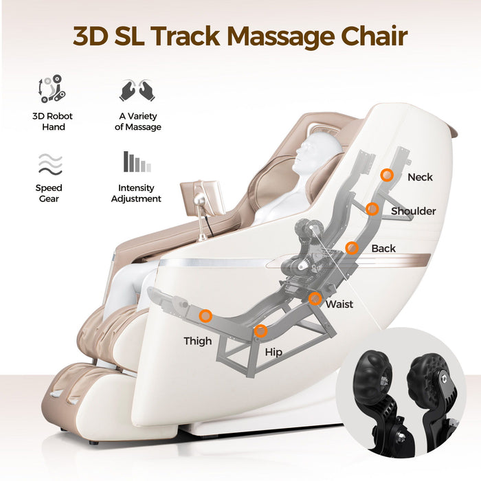 Bosscare - 3D Sl Zero Gravity Massage Full Body Chair With App Control Shiatsu Recline