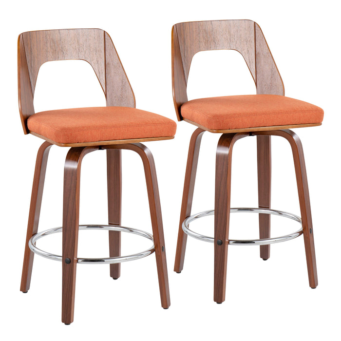 Trilogy - Mid Century Modern Counter Stool (Set of 2)