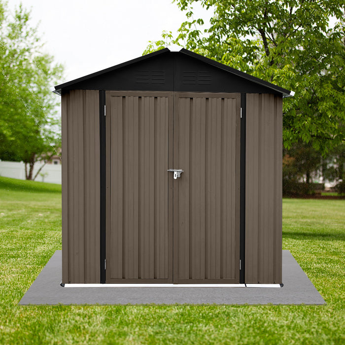 4FtX6Ft Out Storage Sheds Apex Roof - Brown / Black