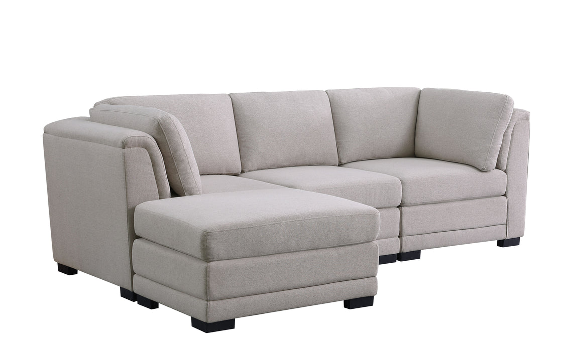 Kristin - Linen Fabric Reversible Sectional Sofa