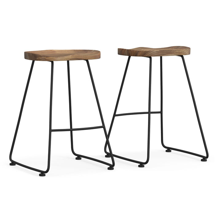 Amberly - Saddle Bar Stool (Set of 2)