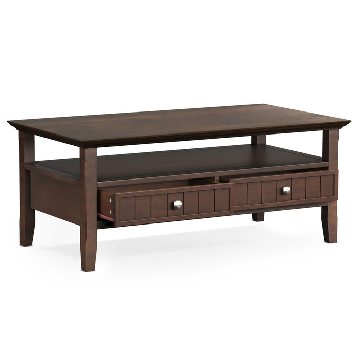 Acadian - Coffee Table with Drawer - Brunette Brown