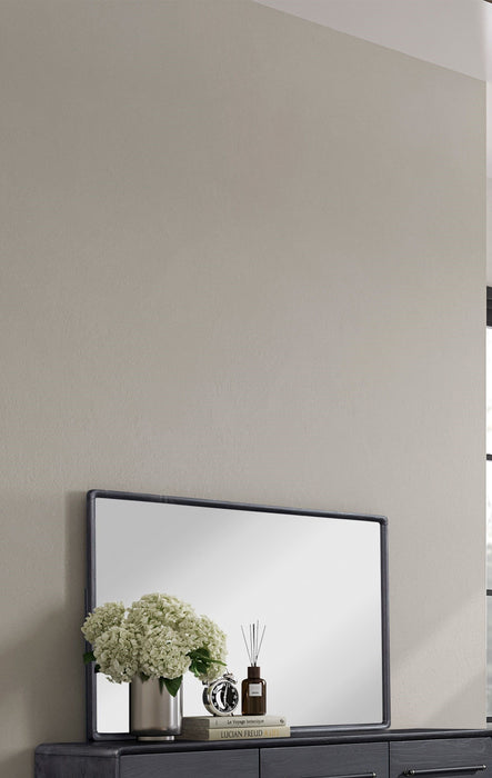 Rectangle Wood Mirror - Black