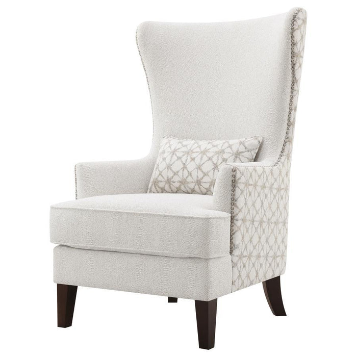 Pippin - Upholstered Wingback Accent Chair - Latte