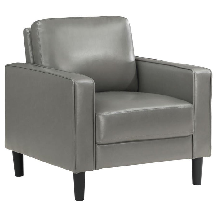 Ruth - Upholstered Track Arm Faux Leather Accent Chair