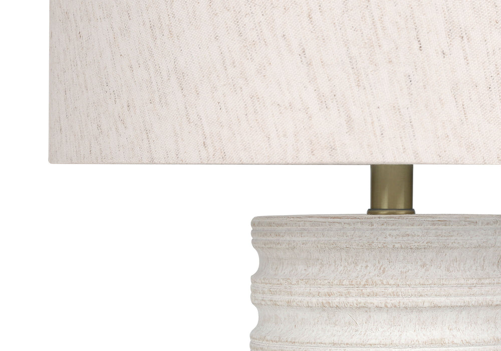 Table Lamp, Lighting, Resin, Transitional - Cream