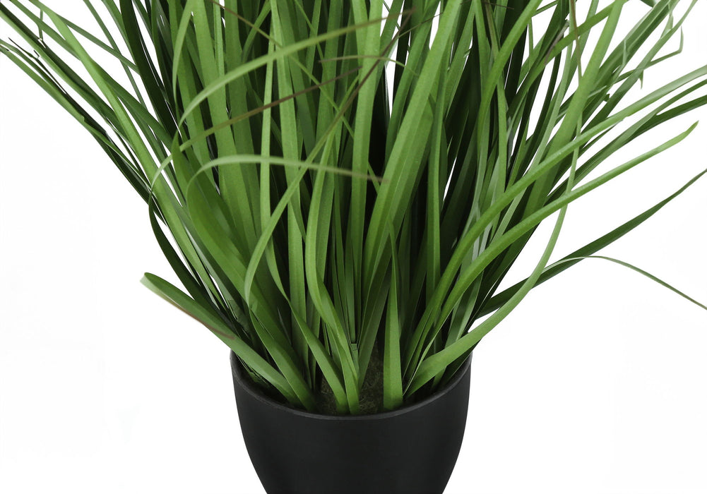 Artificial Plant, 23" Tall, Grass, Indoor, Faux, Fake, Table, Greenery, Potted, Real Touch, Decorative - Green / Black