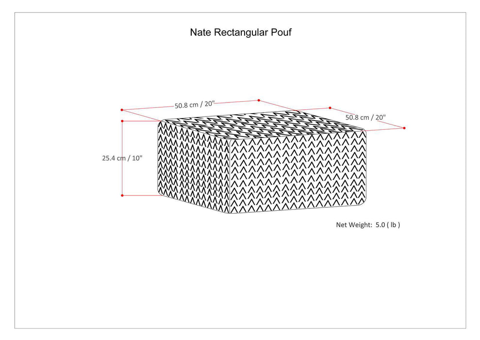 Nate - Square Pouf