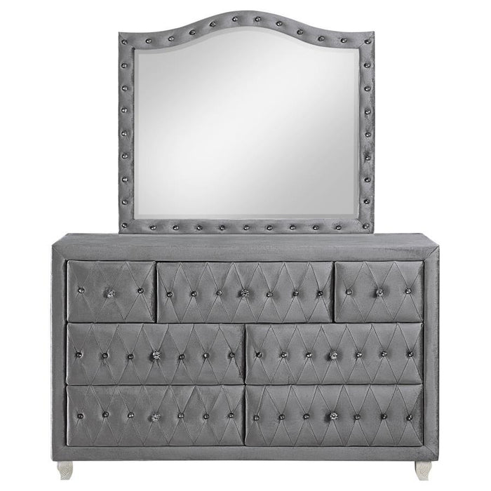 Deanna - 7-Drawer Rectangular Dresser With Mirror