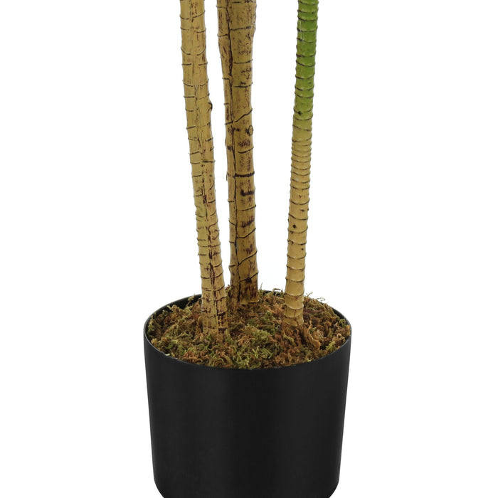 Artificial Plant, 51" Tall, Dracaena Tree, Indoor, Faux, Fake, Floor, Greenery, Potted, Real Touch, Decorative - Green / Black