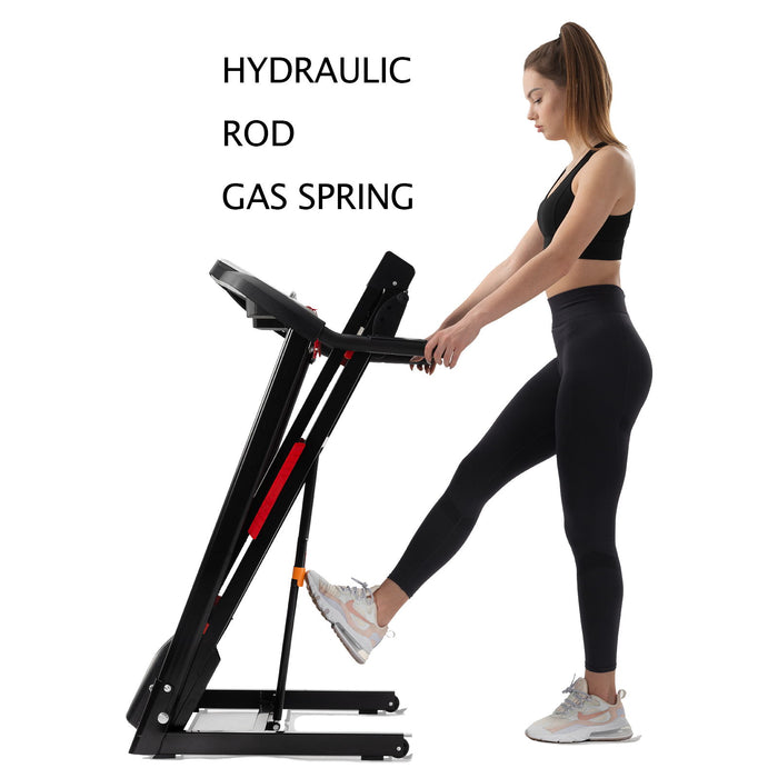 Folding Treadmills For Home - 3.5Hp Portable Foldable With Incline, Electric Treadmill For Running Walking Jogging Exercise With 12 Preset Programs, Indoor Workout Training Space Save Apartment, App - Black