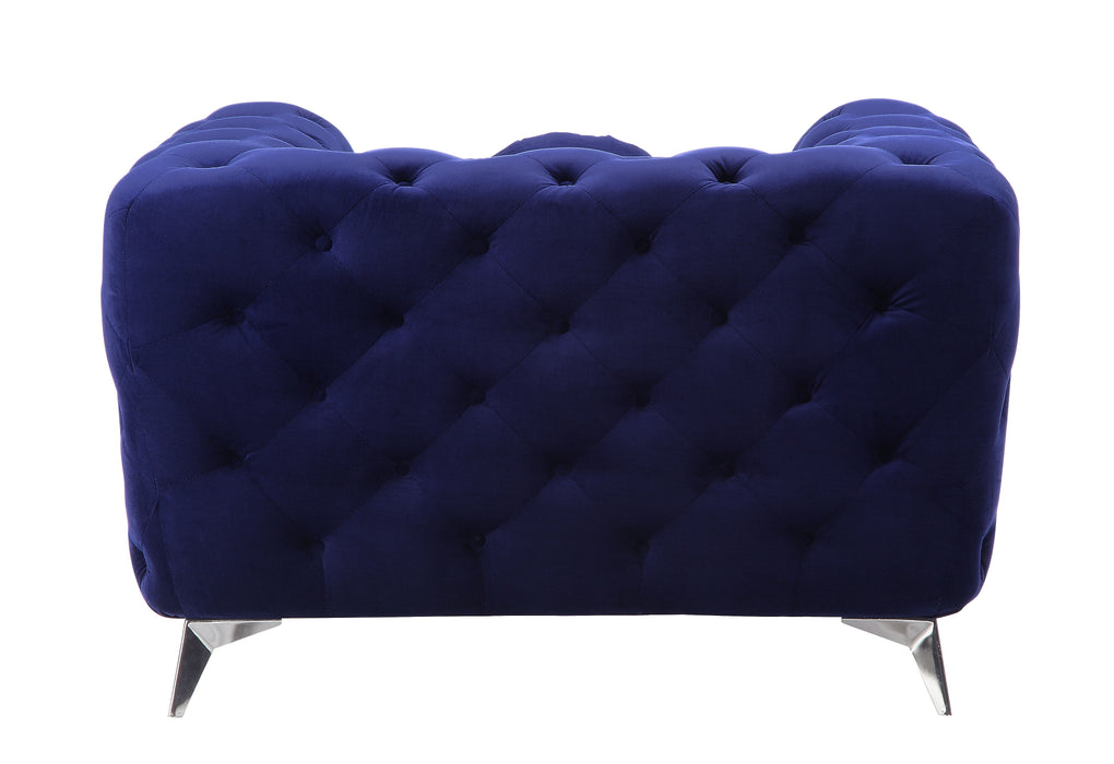 Atronia - Velvet Chair - Blue