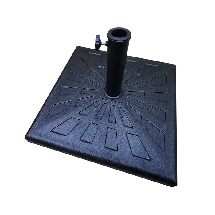 42 Pound Square Resin Umbrella Base - Black