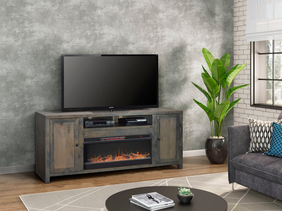 Joshua Creek - 83" Fireplace TV Stand - Barnwood