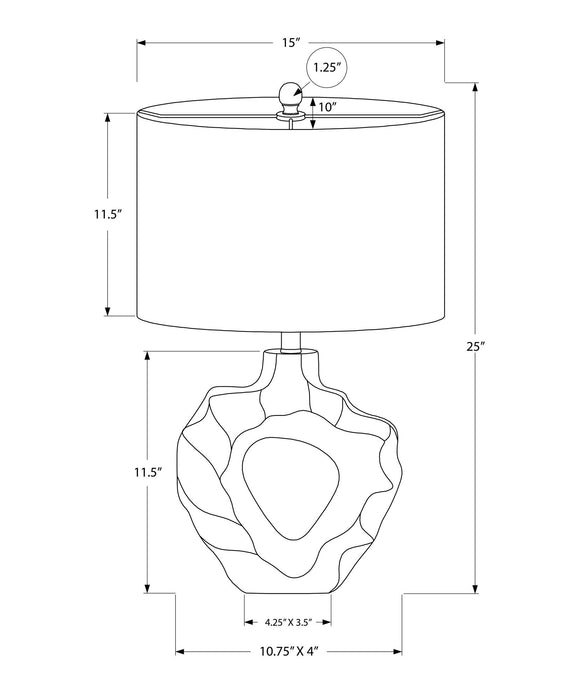 Lighting, Table Lamp, Modern - Cream