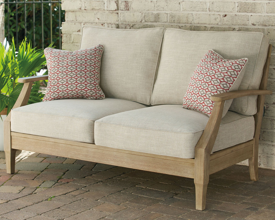 Clare - Bege - Loveseat C/Almofada