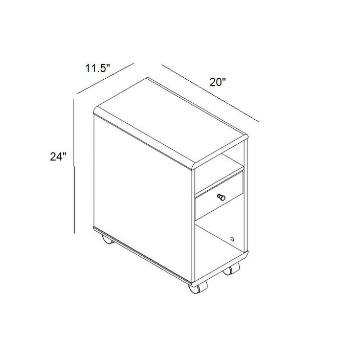 Mobile Chairside Table