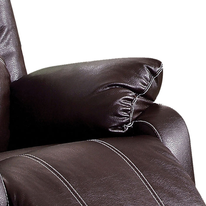 Zuriel - Synthetic Leather Motion Rocker Recliner - Brown