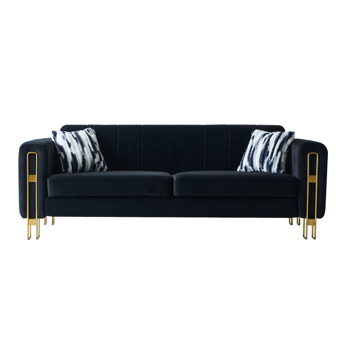 Modern Velvet Sofa 85.04" For Living Room