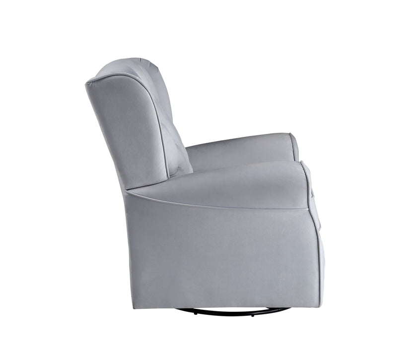 Zeger - Glider Chair With Swivel - Gray