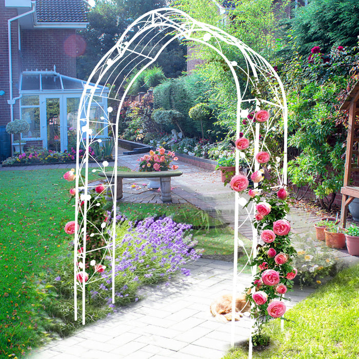 Metal Garden Arch Assemble Freely With 8 Styles Garden Arbor Trellis Climbing Plants Support Rose Arch