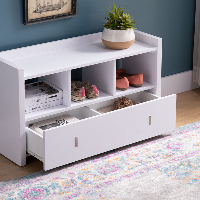 Shoe Entry Bench With Drawer, Shoe Storage Organizer