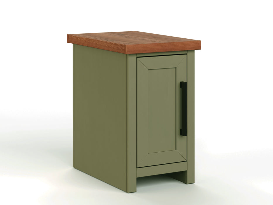 Vineyard - Chairside Table - Sage Green, Fruitwood