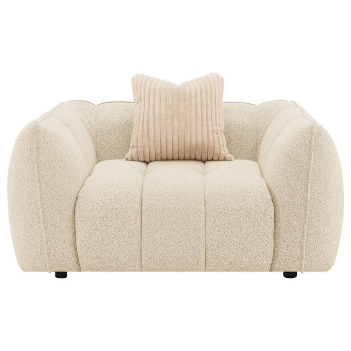 Winchester - Boucle Upholstered Chair And A Half - Sand Pebble