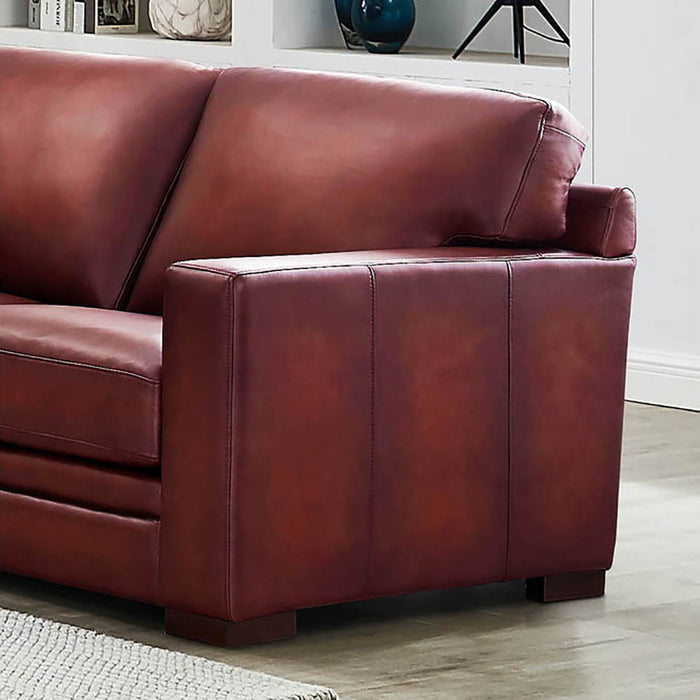 Dillon - Waxy Pull Up Leather Loveseat - Mocha