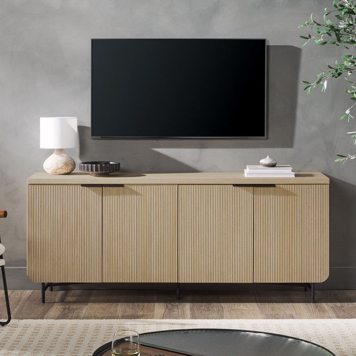 Modern Fluted Door Minimalist Storage Sideboard