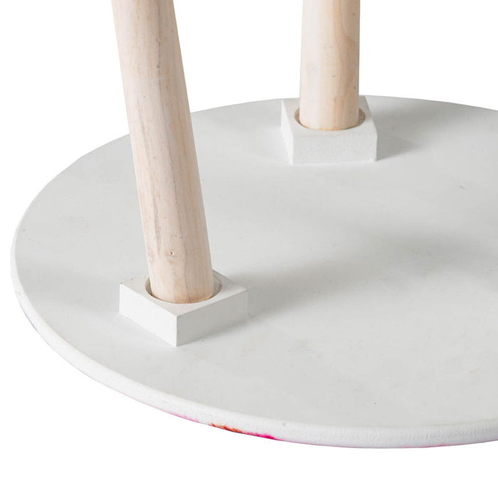 Side Tables (Set of 2) - Pink / White