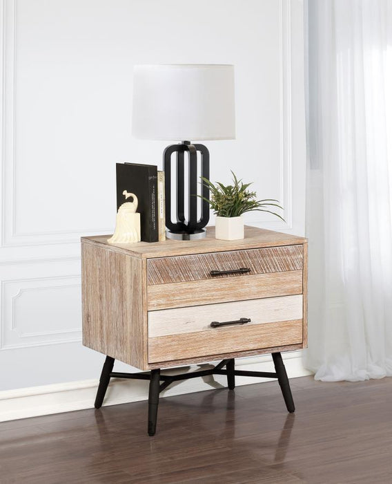 Marlow - 2-Drawer Nightstand - Rough Sawn Multi