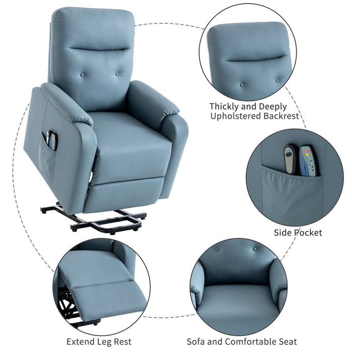 Massage Recliner Chair Electric Power Lift Chairs With Side Pocket, Adjustable Massage And Heating Function For Adults And Seniors