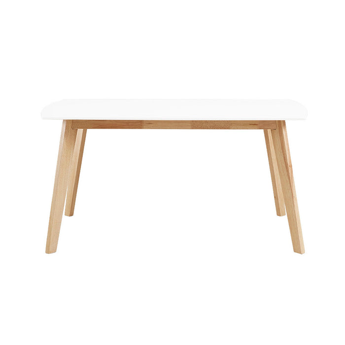 Contemporary Solid Wood Two Tone Dining Table - White