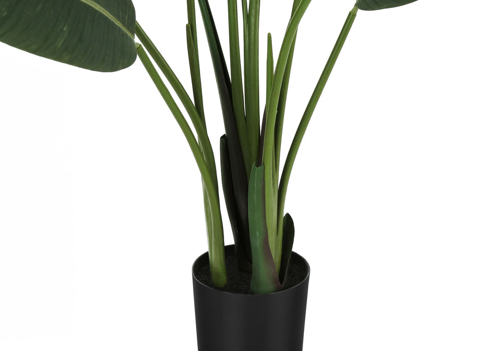 Artificial Plant, 60" Tall, Bird Of Paradise Tree, Indoor, Faux, Fake, Floor, Greenery, Potted, Decorative - Green / Black