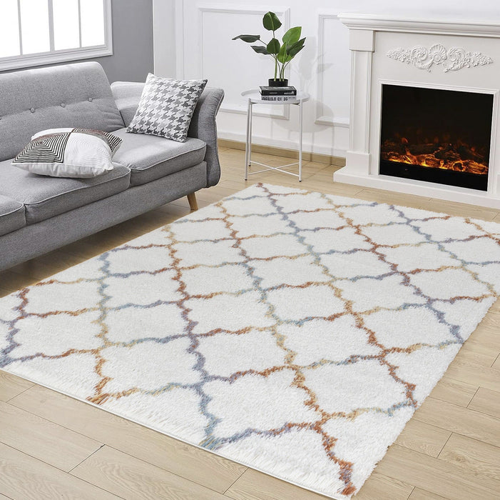 Loft Shag - 5' 3" X 7' Shaggy Area Rug Polypropylene - Ivory