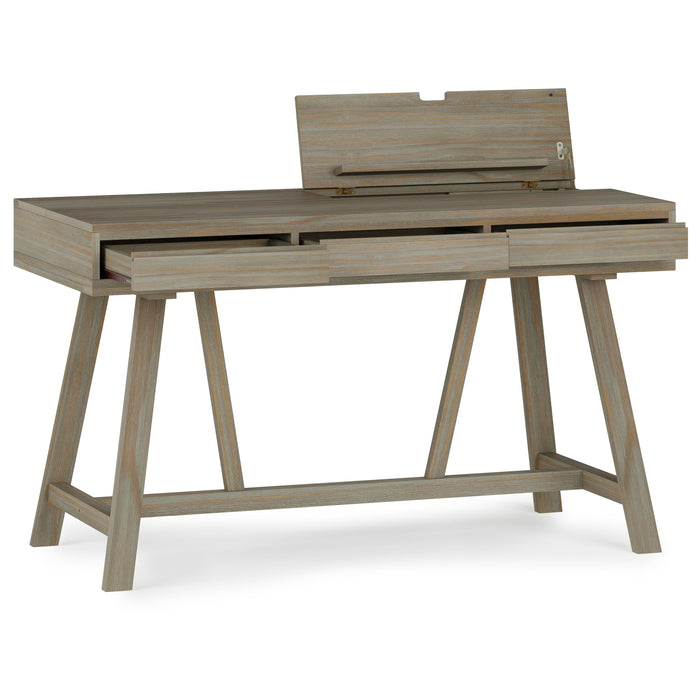 Bowman - Flip Up Desk - Distressed Grey