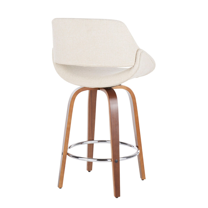 Fabrico - Mid Century Modern Counter Stool (Set of 2)