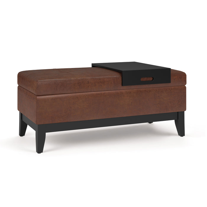 Oregon - Storage Ottoman Bench with Tray