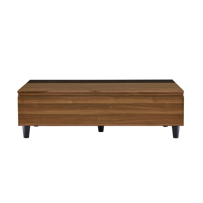 Avala - Coffee Table With Lift Top - Walnut / Black