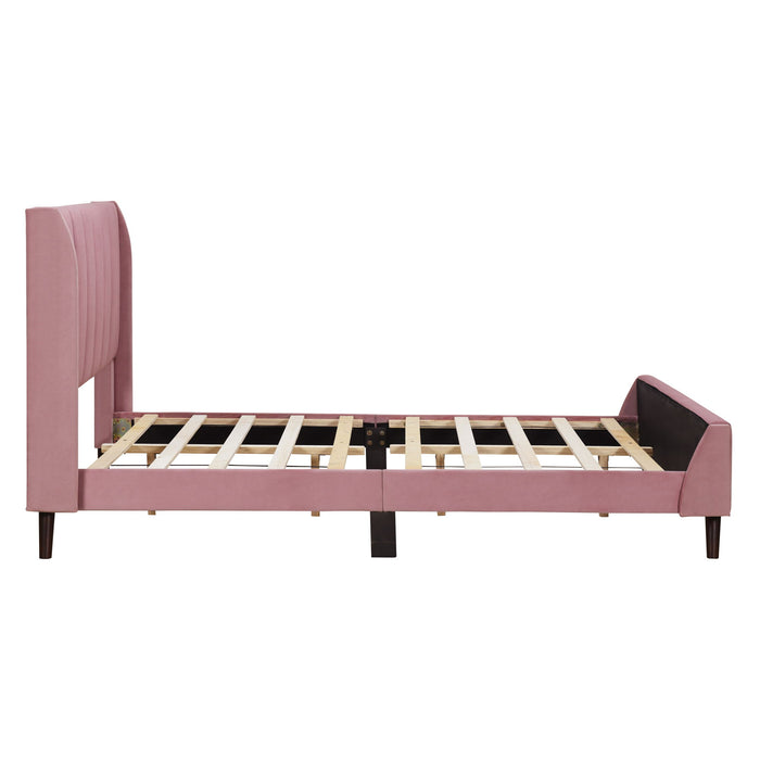 Upholstered Platform Bed, Velvet