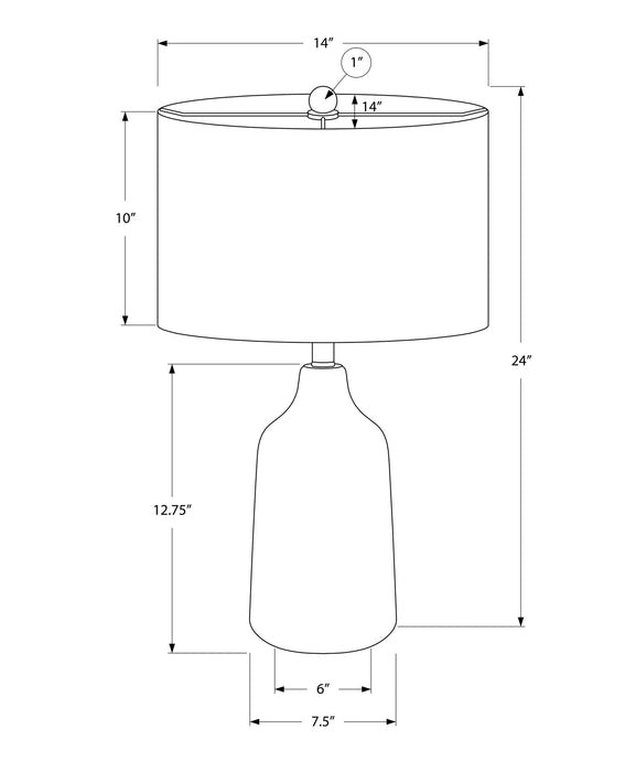 Lighting, Table Lamp, Concrete, Resin, Contemporary - Gray